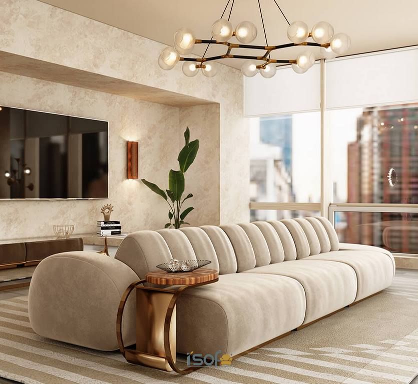 Sofa nỉ cao cấp sản xuất tại xưởng - chất lượng nhập khẩu I'SOFA STORE sofa văng nỉ