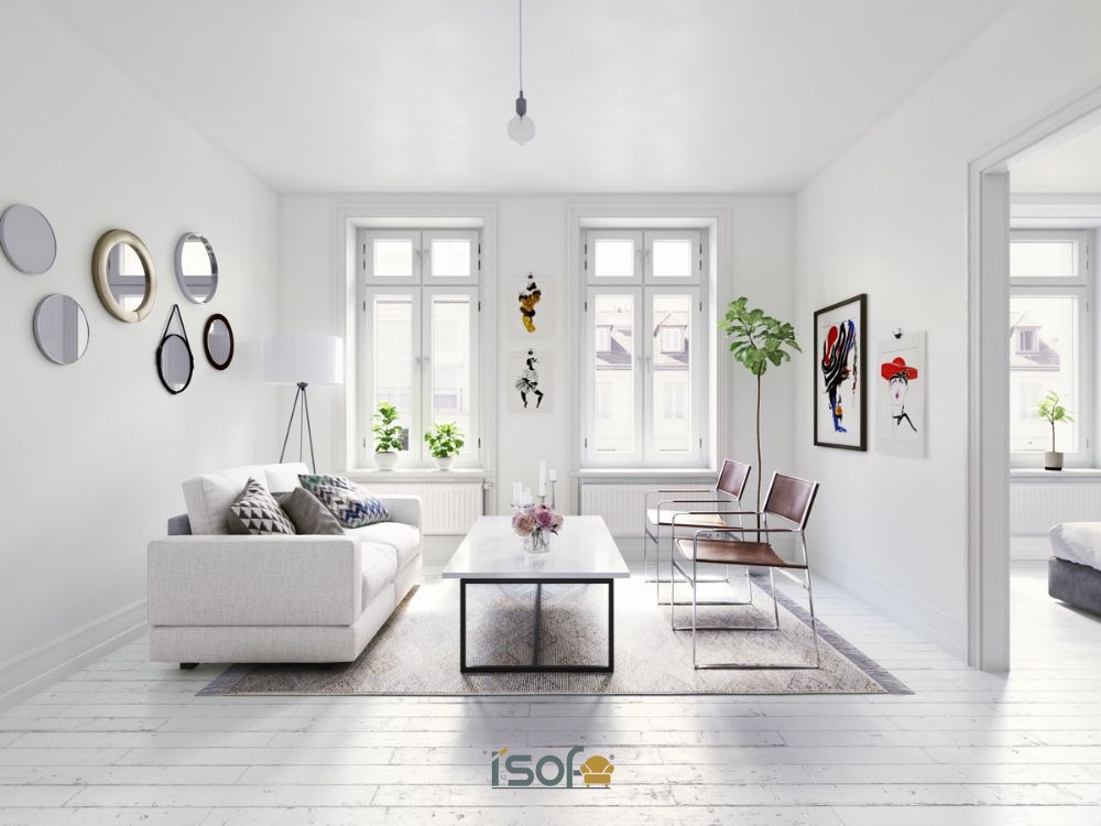 ghế sofa đơn chân sắt