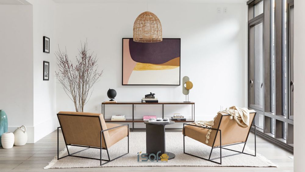 sofa đơn chân sắt