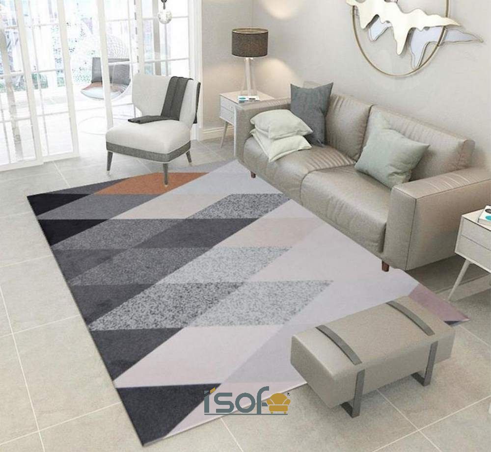 Top 5 chất liệu làm thảm lót ghế sofa rẻ - bền - đẹp I'SOFA STORE Họa tiết ô vuông đơn giản