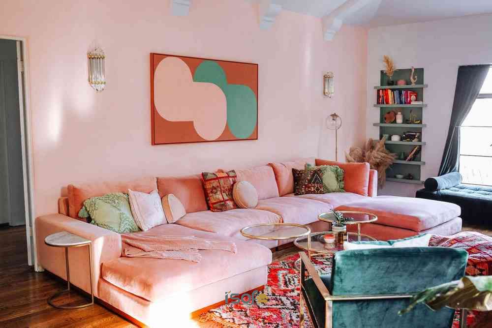 10+ Mẫu sofa màu hồng tinh tế dành cho phái nữ I'SOFA STORE Sofa màu hồng sở hữu khung ghế chắc chắn