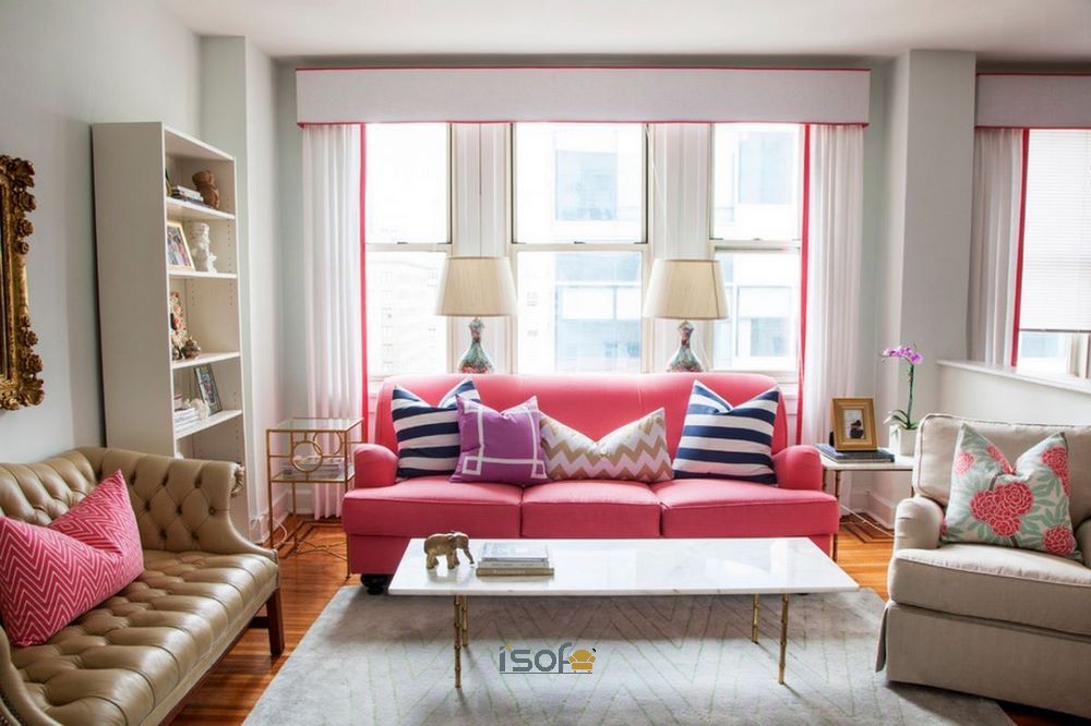 10+ Mẫu sofa màu hồng tinh tế dành cho phái nữ I'SOFA STORE Ghế màu hồng sở hữu kiểu dáng trẻ trung