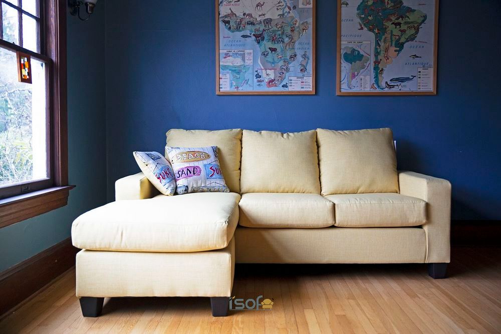 Top 7 mẫu sofa mini cho nhà nhỏ tinh tế, giá rẻ I'SOFA STORE Ghế góc chữ l giúp che lấp mọi vệt xấu trên tường nhà giúp gia chủ tự tin khi có khách đến chơi