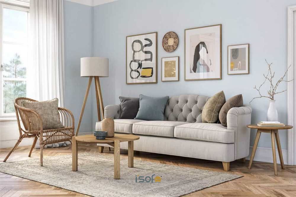 Top 7 mẫu sofa mini cho nhà nhỏ tinh tế, giá rẻ I'SOFA STORE Bố trí ghế mini trong nhà sát tường thuận tiện cho việc đi lại